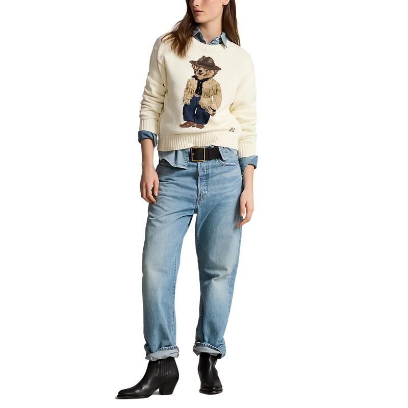 Polo Ralph Lauren Polo Bear Cotton Crewneck Sweater image number 3